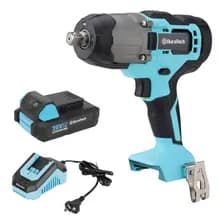 Llave De Impacto Inalámbrica Duratech 300nm 20v 1/2 Con Batería Y Cargador Celeste 50 Hz/60 Hz