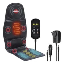 Asiento Silla Masajeador Spica S-130 Vibrador Cuello Espalda Conexión Para Auto Color Negro