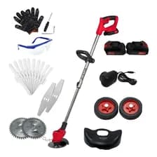 Bordeadora Inalámbrica 450w Pektra Multifunción 4 En 1 Rojo