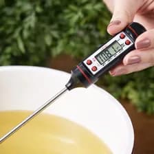 Termómetro Digital Mtl Cocina Acero Inoxidable Pantalla Lcd Alta Precisión -50°c A 300°c Medidor Temperatura Culinario Profesional Cárnicos Líquidos Alimentos Con Apagado Automático Negro