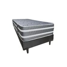 Conjunto Sommier Y Colchon Espuma Alta Densidad Doblemar Strong 1 Plaza Y Media 100x190cm