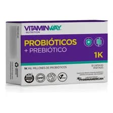 Probióticos Y Prebióticos Vitamin Way 1k 30 Cápsulas Sin Sabor
