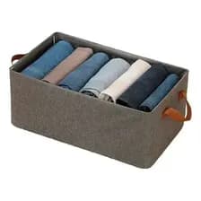 Organizador Caja De Tela Plegable Estructura Metalica Ideal Para Ropa Toallas Juguetes Placard Estantes Alacena Dormitorio Practico Resistente Facil De Guardar Y Transportar Levys Bazar