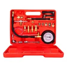 Probador De Presion De Combustible Gadnic 0 A 140 Psi 0 A 10 Bar Precision 2 Porciento Manometro 3.5 Pulgadas Adaptadores M10 M12 M14 + Maletin