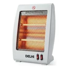 Estufa Cuarzo Halogena 2 Velas Delhi 400/800w Bajo Consumo Color Blanco