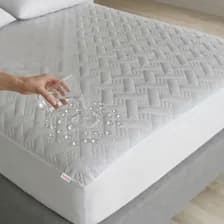Cubre Colchon Matelaseado Impermeable 200x160 Queen Lookmy | Protector Colchón Respirable Sin Pvc | Cubre Colchón / Cubrecolchon Cobertor Funda Protector Bebé Pañal Derrames Higiene Blanco