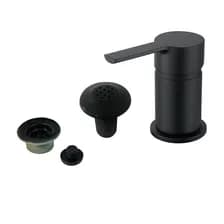 Griferia Canilla Monocomando Bidet Novohome Color Negro Mate Con Accesorios