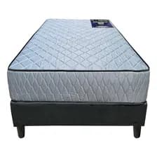 Conjunto Sommier Colchón 1 1/2 Plaza Extra Firme Dual Confort 90x190cm Gris