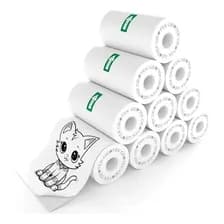 Papel Autoadhesivo X10u Geotek Para Mini Impresora 57mm X 2.7mts Color Blanco