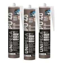 Sellador Poliuretano Unipega Pu40 Blanco 280ml X3