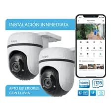 Kit X2 Camara Vigilancia Wifi Ip Tp-link Tapo C500 Para Exteriores Full Hd 1080p Detección De Personas Y Seguimiento De Movimiento Con Ia Rotación 360° Blanco