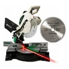 Sierra Ingletadora 2200w 5000 Rpm 255mm Salkor Guia Laser