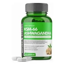 Suplemento Ashwagandha Ksm-66 1000mg 60 Cápsulas Natural Strong Vegano Característico