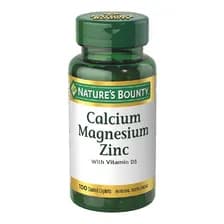 Natures Bounty Calcio Magnesio Y Zinc Con Vitamina D3 X 100 Comprimidos Recubiertos Sin Sabor