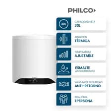Termotanque Eléctrico Philco Phtg030bm1 28 L Blanco