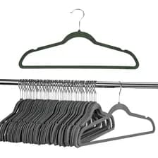 Perchas Terciopelo Slim Ultradelgada Antideslizante X 30 Premium Pack Color Gris