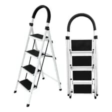 Escalera De Aluminio Bron By Gadnic 4 Escalones Estable Hogar Blanco