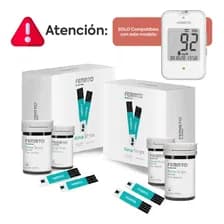 Tiras Reactivas Para Glucometro Kf-b12 Medidor Glucosa X 100 Unidades Digital Diabetes Femmto Azul Claro