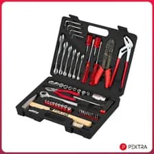 Set De Herramientas 100 Pzs Pektra Maletín Llave Combinadas Color Negro