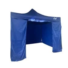 Gazebo 3x3 4 Paredes Plegable Impermeable Reforzado Con Puerta Nictom Azul