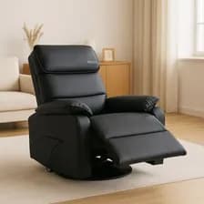 Sillón Masajeador Sofá Calor Rodillos Premium Negro