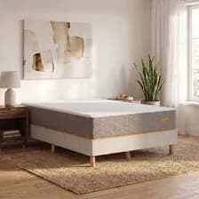 Combo Calm Colchón Híbrido Plus Queen + Sommier Terrenal Gris