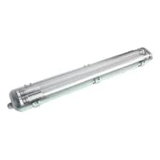 Plafon Aplique Estanco Para 2 Tubos Led 2x18w 120cm Geneve Estructura Gris