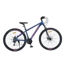 Bicicleta Mtb Overtech Q6 R29 Aluminio, 21v Con Shimano, Freno A Disco, Con Suspensión, Color Azul/rosa/blanco, Tamaño Del Cuadro S