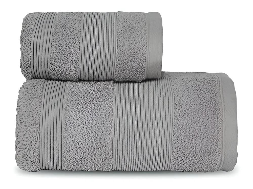 Juego Toalla Y Toallón Arco Iris Detroit Algodón Gris Claro 500g