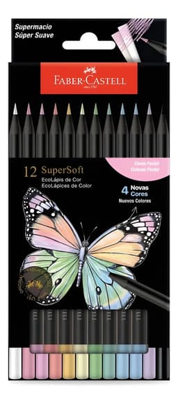 Faber Castell ecolapices supersoft pastel x 12