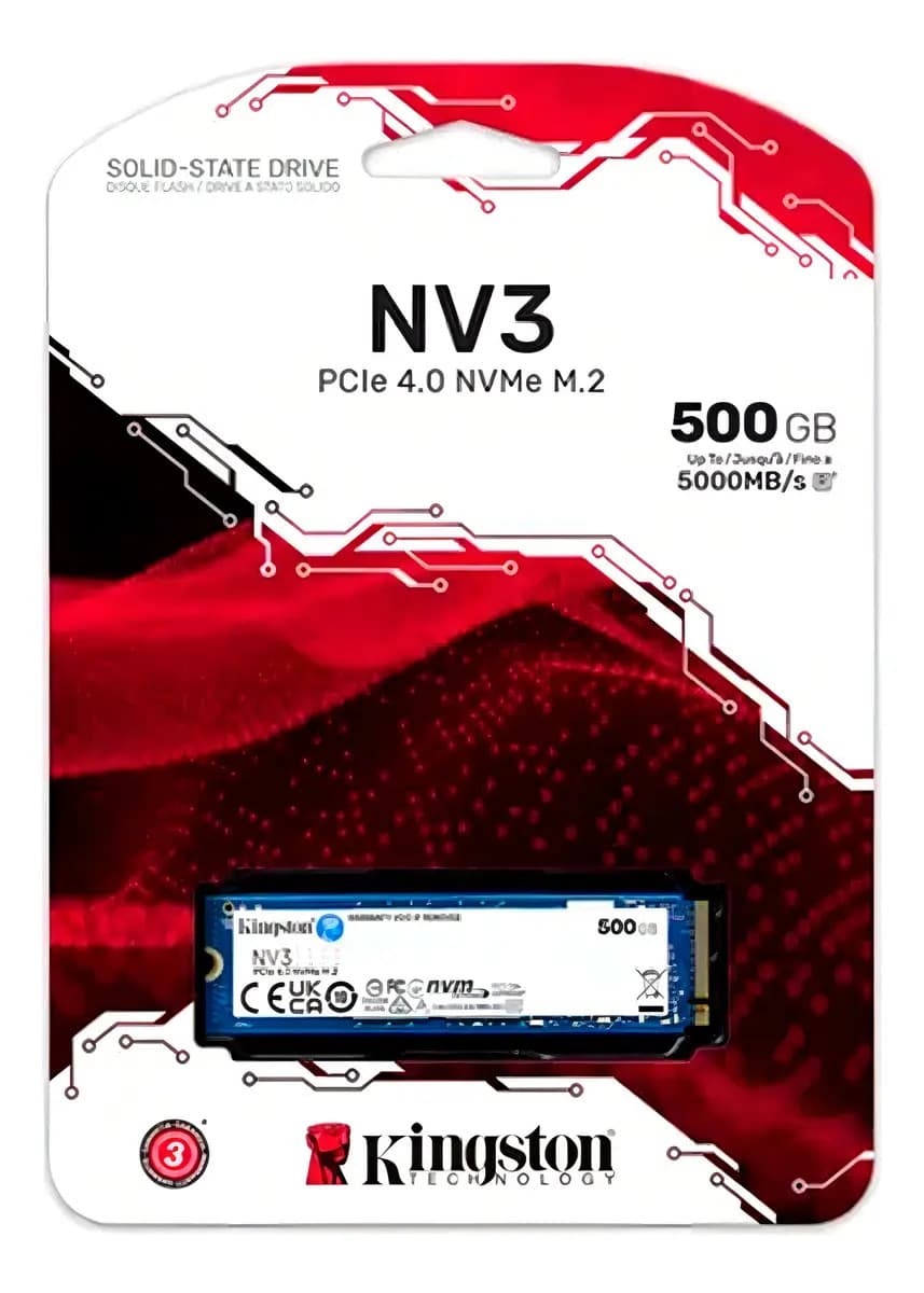 Disco Ssd 500gb Nv3 Pcie Nvme M.2 Kingston Negro
