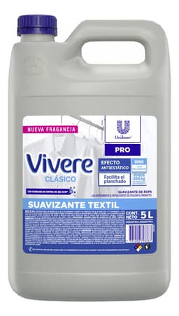 Suavizante Vivere Profesional Ropa Textil Antiestático 5 Litros