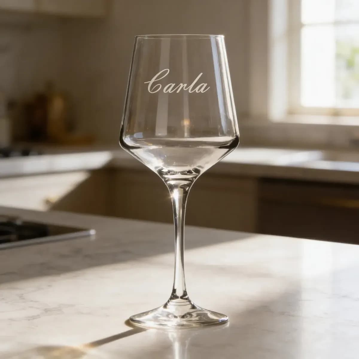 Copa Brunello 490ml Grabado Personalizado Nombres Iniciales Transparente