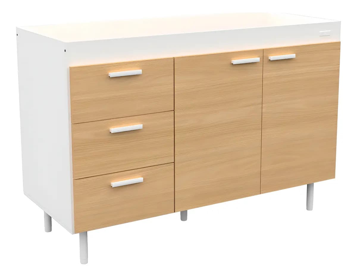 Bajo Mesada 1,20 Mts Mueble De Cocina Sin Bacha Color Malta