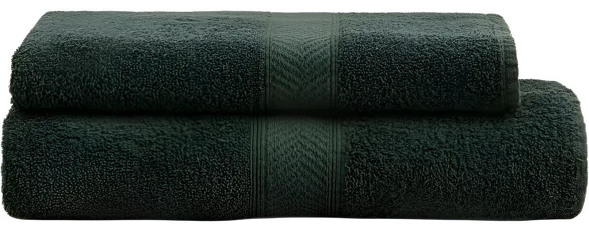 Franco valenta juego toalla y toallón grande 400g color verde ingles lisa