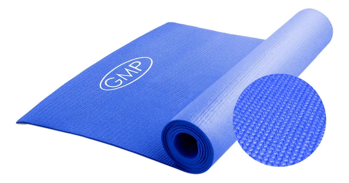 Mat Colchoneta Yoga Pilates Sticky Matt Pvc Enrollable Gmp Color Azul