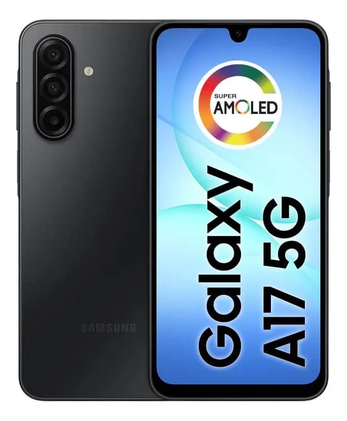 Teléfono móvil Samsung Galaxy A17 5G con IA, 256 GB, 8 GB de RAM, cámara de 50 MP, pantalla 6.7, NFC, IP54, negro