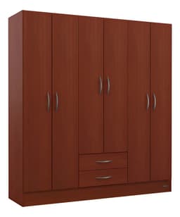 Placard Ropero 6 Puertas Mosconi Pack Color Caoba
