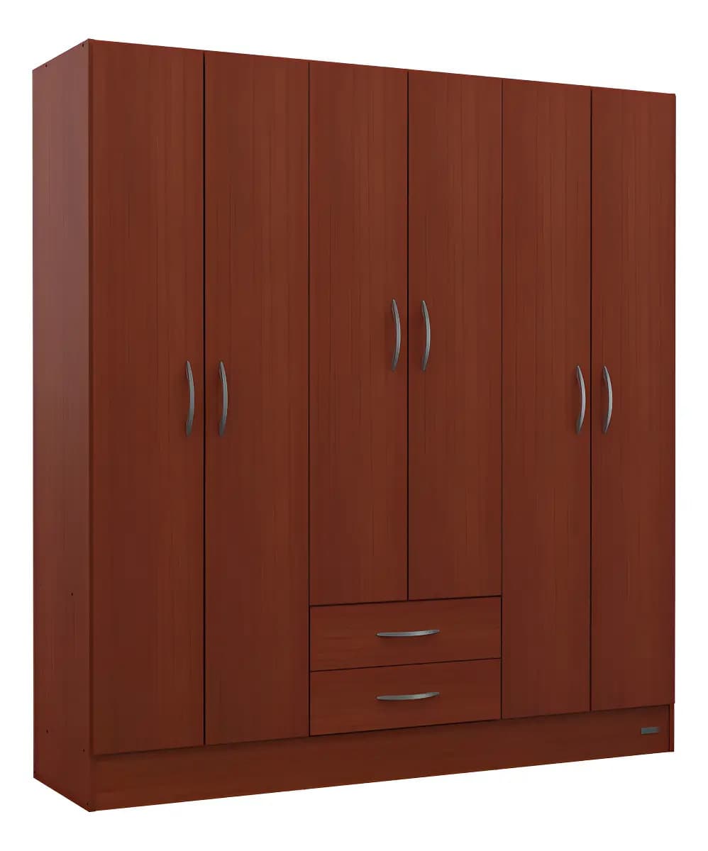 Placard Ropero 6 Puertas Mosconi Pack Color Caoba