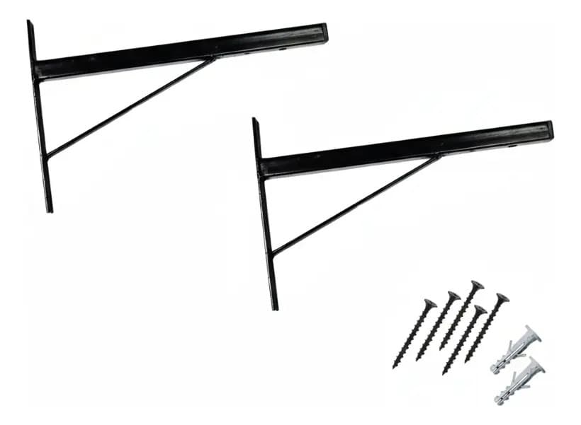 Mensulas Para Estantes 30 Cm Reforzadas + Tarugos Tornillos