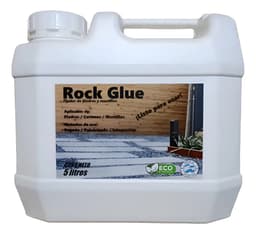 Rockglue Adhesivo Fijador Para Piedras Y Mantillos X 5litros Transparente 2 Mm 2 Cm