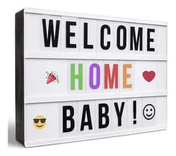 Cartel Luminoso Led Pizarra Lightbox Letras Números Grande Blanco