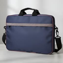 Maletín Portafolio Morral Calidad Premium Porta Notebook Reforzado Azul Oscuro