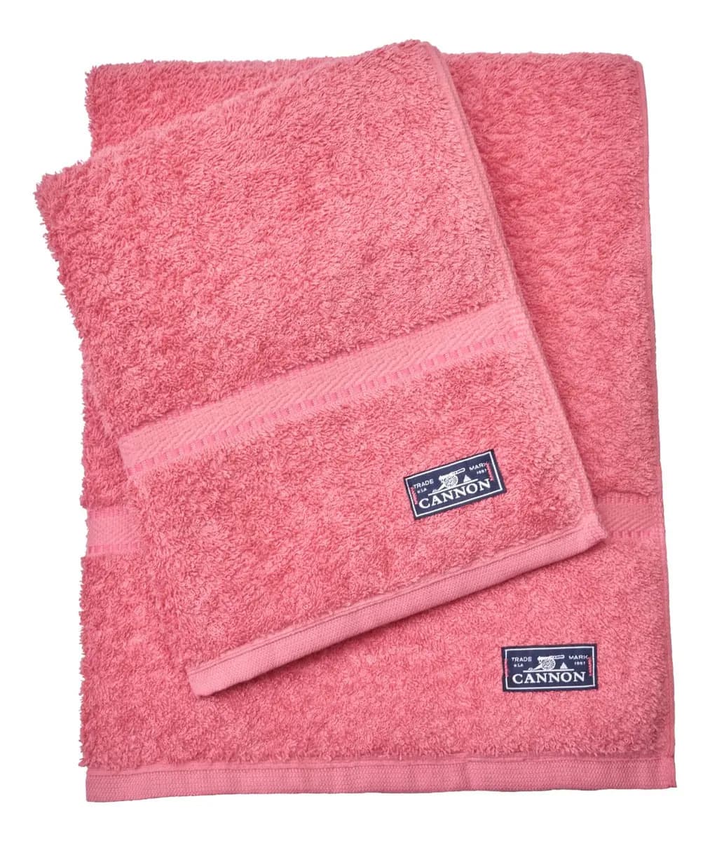 Juego Toalla y toallon Cannon Absorbency lisa rosa de 1.5m x 90cm