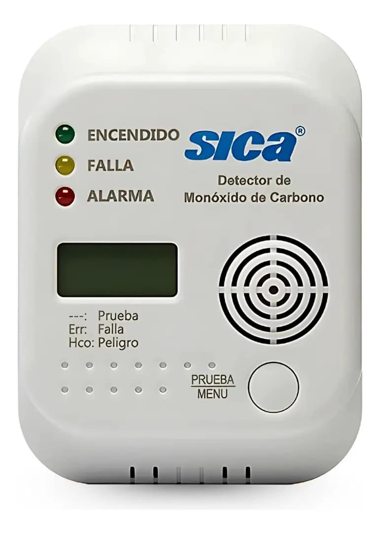 Detector De Monoxido De Carbono A Pilas Con Display Sica