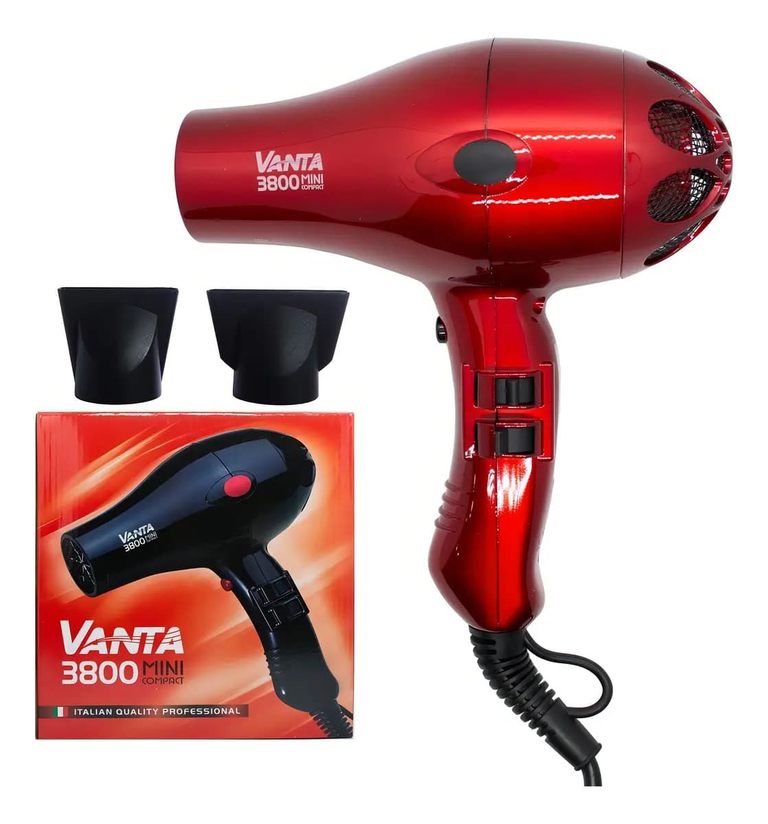 Secador de pelo Vanta 3800 Mini Compact rojo