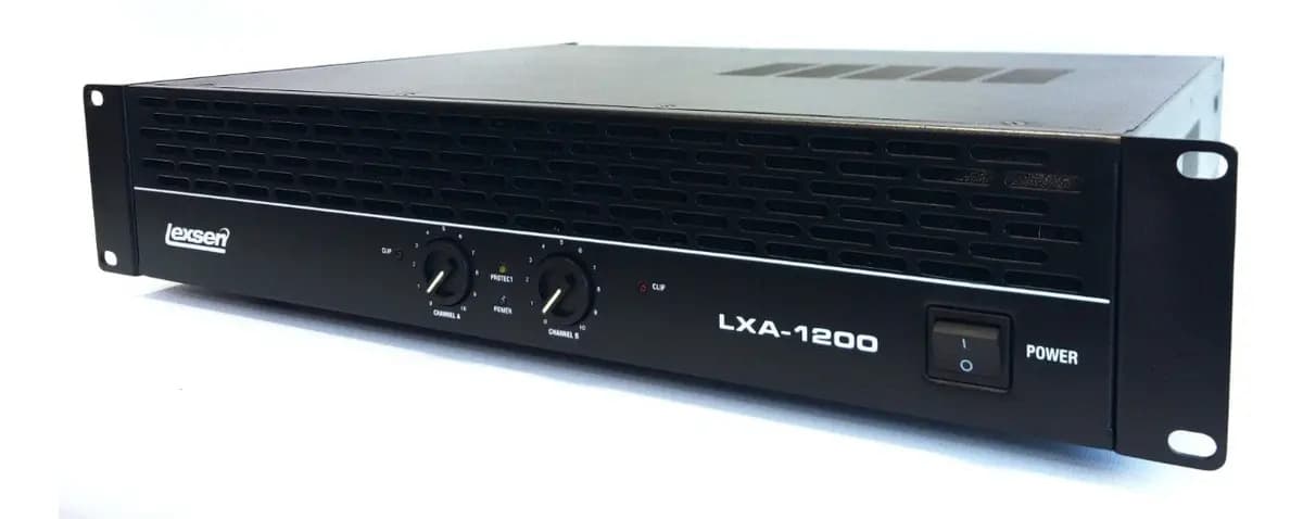Amplificador De Potencia Lexsen Lxa1200 Profesional 1200w Color Negro