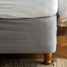 Funda Isahome Cubre Sommier Queen 160x200 Cm Algodón Color Gris
