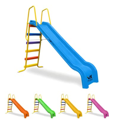 Tobogán Infantil VX Play 5 Escalones PVC Con Baranda Color Celeste