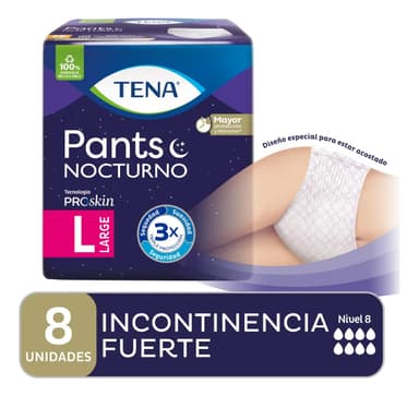 Tena Pants Nocturno Ropa Interior Descartables L X 8 U